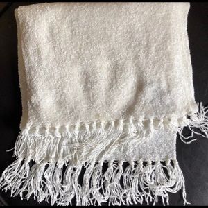 Charter Club Fringed Glowing Ivory Scarf Womens